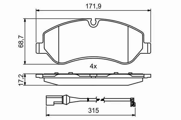 BOSCH KLOCKI HAMULCOWE PRZÓD 0 986 494 844 