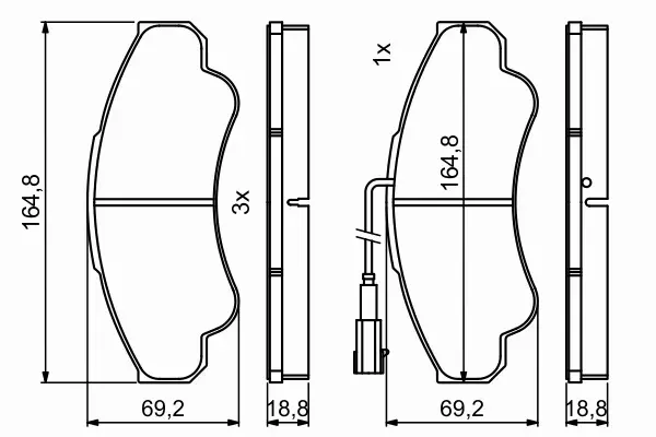 BOSCH KLOCKI HAMULCOWE PRZÓD 0 986 494 850 