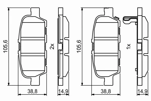 BOSCH KLOCKI HAMULCOWE TYŁ 0 986 494 857 