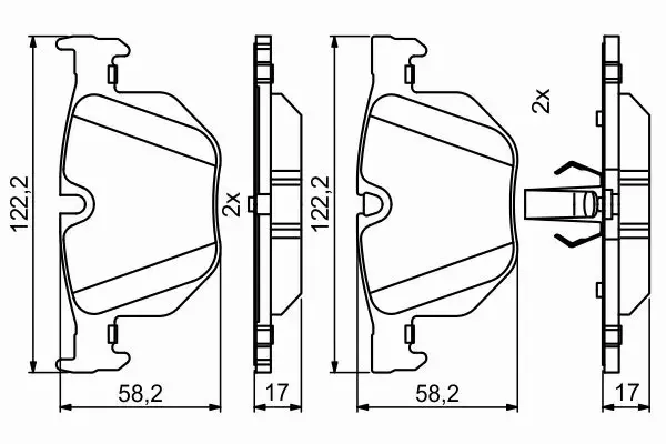 BOSCH TARCZE+KLOCKI TYŁ BMW X6 E71 F16 320MM 