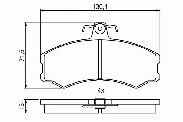 BOSCH KLOCKI HAMULCOWE PRZÓD 0 986 494 866 