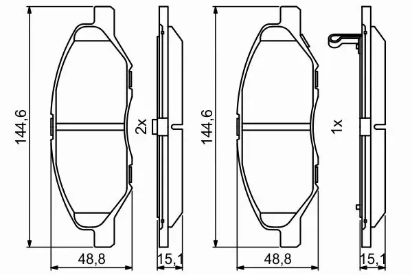 BOSCH KLOCKI HAMULCOWE PRZÓD 0 986 494 867 