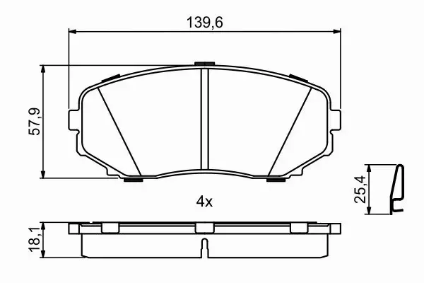 BOSCH KLOCKI HAMULCOWE PRZÓD 0 986 494 879 