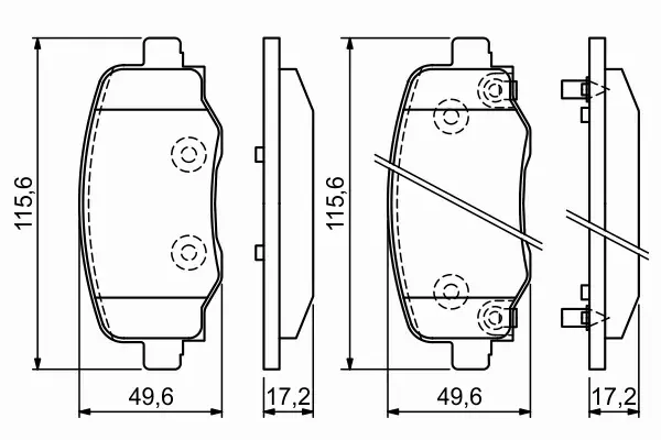 BOSCH KLOCKI HAMULCOWE TYŁ 0 986 494 930 