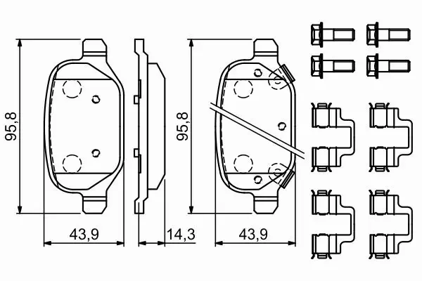 BOSCH KLOCKI HAMULCOWE TYŁ 0 986 494 935 