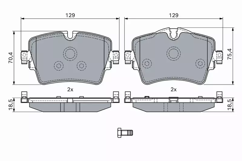 BOSCH TARCZE+KLOCKI PRZÓD MINI F54 F60 307MM 