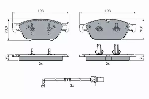 BOSCH TARCZE+KLOCKI PRZÓD+TYŁ AUDI A8 D4 356MM 