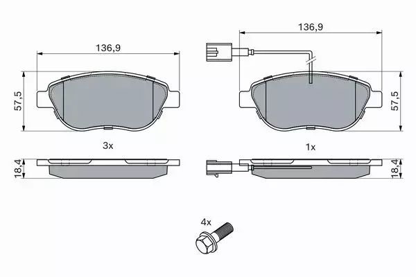 BOSCH KLOCKI HAMULCOWE 0 986 TB2 961 