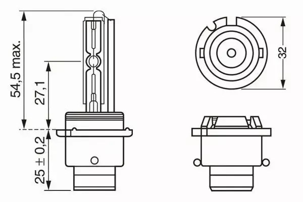 BOSCH ŻARNIK XENON D2R 12V 35W P32D-3 1 SZTUKA 