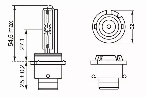 BOSCH ŻARNIK XENON D2S 12V 35W P32D-2 1 SZTUKA 