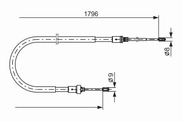 BOSCH LINKA HAMULCA RĘCZNEGO 1 987 477 235 