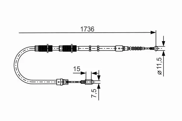 BOSCH LINKA HAMULCOWA 1 987 477 257 