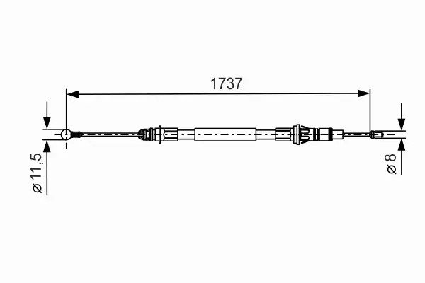 BOSCH LINKA HAMULCA RĘCZNEGO 1 987 477 261 