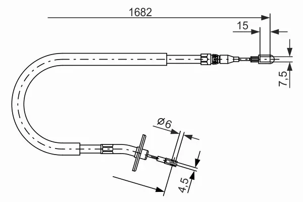 BOSCH LINKA HAMULCA RĘCZNEGO 1 987 477 703 