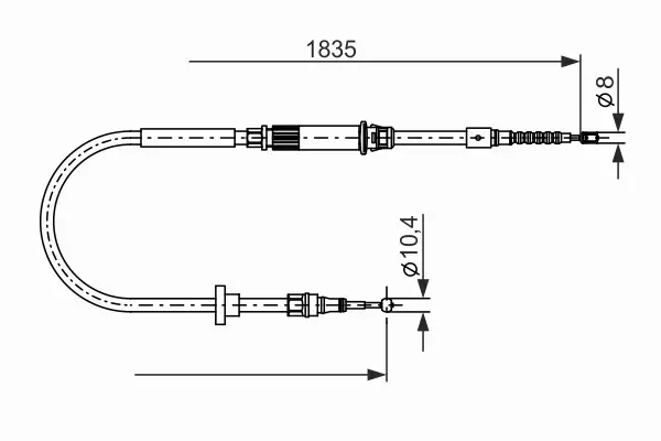 BOSCH LINKA HAMULCA RĘCZNEGO 1 987 482 873 