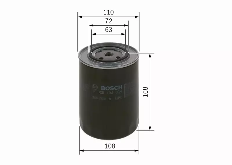 BOSCH FILTR PALIWA F 026 402 034 