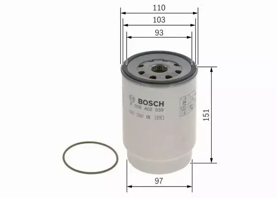 BOSCH FILTR PALIWA F 026 402 039 