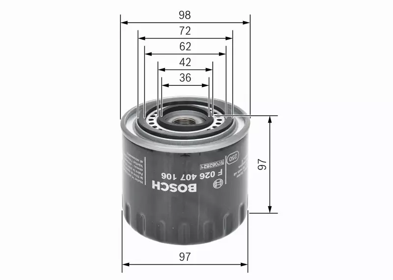 BOSCH FILTR OLEJU F 026 407 106 