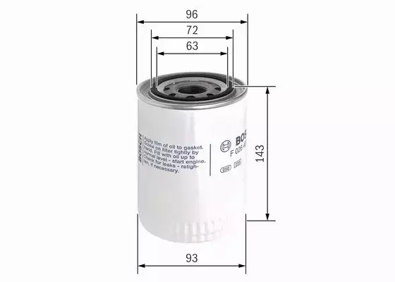 BOSCH FILTR OLEJU F 026 407 121 