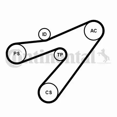 CONTINENTAL ZESTAW PASKA OSPRZĘTU 4PK1538K1 