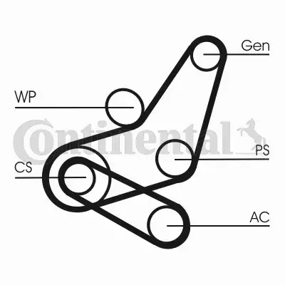 CONTINENTAL CTAM PASEK KLINOWY 6PK1059 ELAST T2 