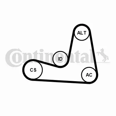 CONTINENTAL ZESTAW PASKA OSPRZĘTU 6PK1200K3 