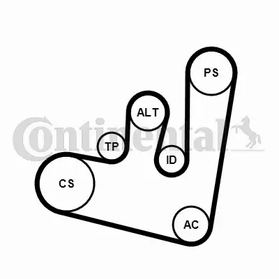 CONTINENTAL ZESTAW PASKA OSPRZĘTU 6PK1660K2 