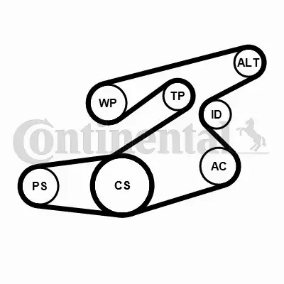 CONTINENTAL ZESTAW PASKA OSPRZĘTU 6PK1836K1 