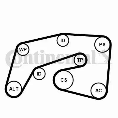 CONTINENTAL ZESTAW PASKA WIELOROWKOWEGO 7PK2035K1 