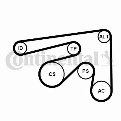 CONTINENTAL CTAM ZESTAW PASKA KLINOWEGO 7PK2061K1 