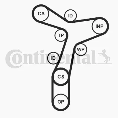 CONTINENTAL ROZRZĄD+POMPA WODY AUDI SEAT SKODA VW 2.0 TDI 