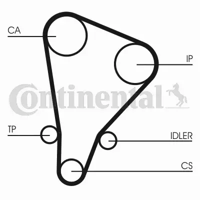 CONTINENTAL CTAM ZESTAW ROZRZĄDU CT521K1 