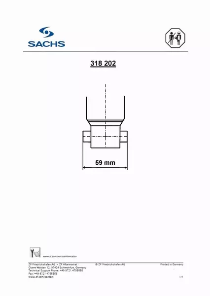 SACHS AMORTYZATOR TYLNY 318 202 