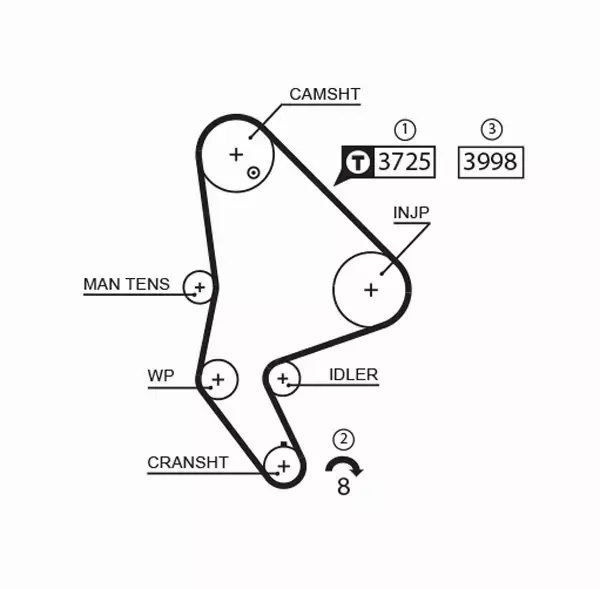 GATES ZESTAW PASKA ROZRZĄDU  K015588XS 