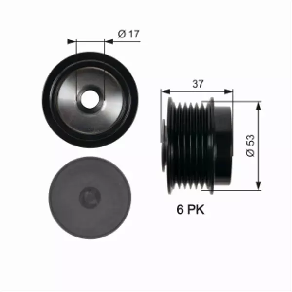 GATES SPRZĘGŁO ALTERNATORA OAP7015 