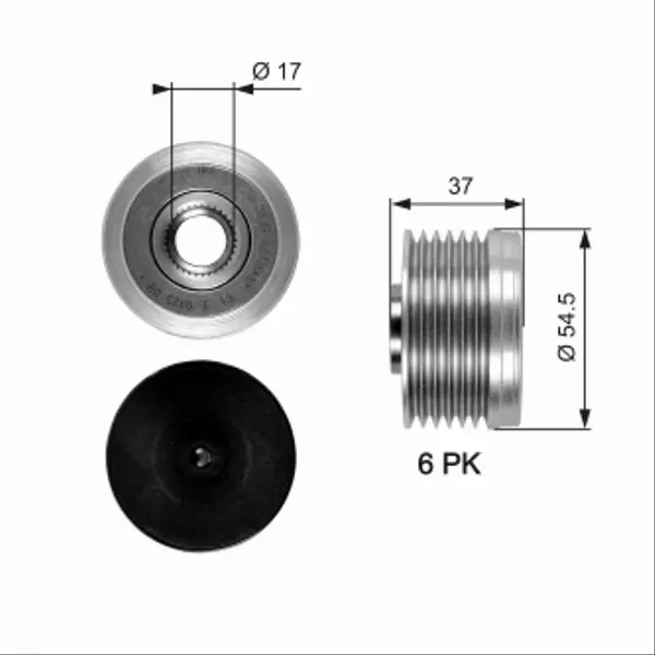 GATES SPRZĘGŁO ALTERNATORA OAP7034 