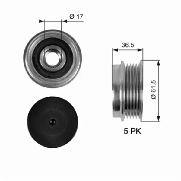 GATES SPRZĘGŁO ALTERNATORA OAP7041 