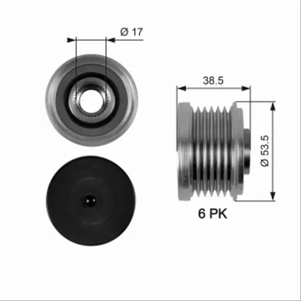 GATES SPRZĘGŁO ALTERNATORA OAP7055 