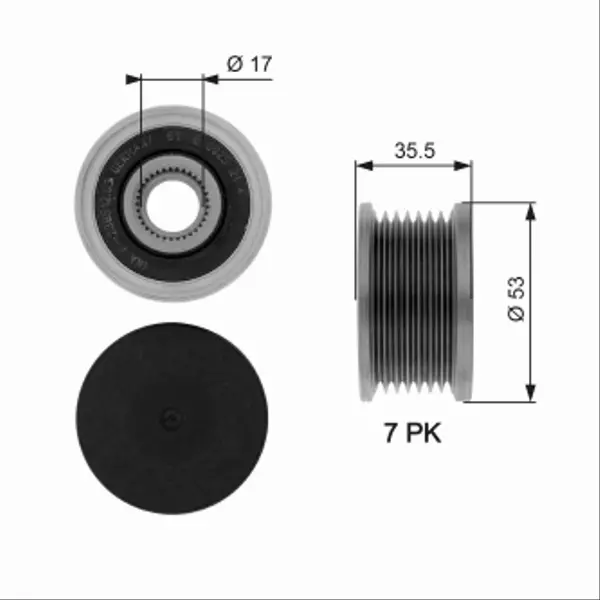 GATES SPRZĘGŁO ALTERNATORA OAP7110 