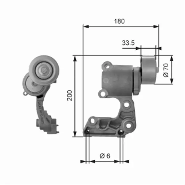 GATES NAPINACZ PASKA T38410 