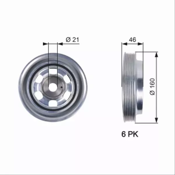 GATES KOŁO PASOWE TVD1081 