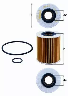 Filtr oleju KNECHT OX413D1 Avensis Corolla RAV4 