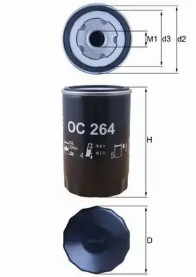 Filtr oleju KNECHT OC264 Audi A3 A4 A6 TT 80 100 