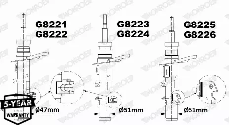 MONROE AMORTYZATOR G8221 