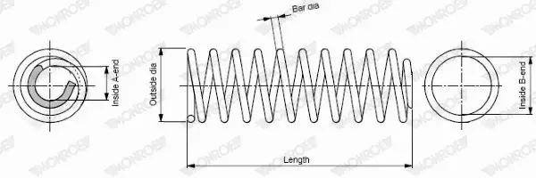 MONROE SPRĘŻYNA ZAWIESZENIA SP1938 