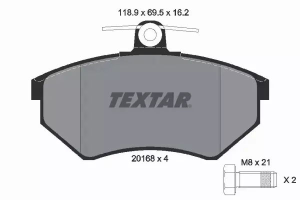 TEXTAR KLOCKI HAMULCOWE PRZÓD 2016801 