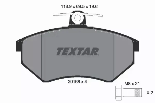 TEXTAR KLOCKI HAMULCOWE PRZÓD SEAT CORDOBA IBIZA  