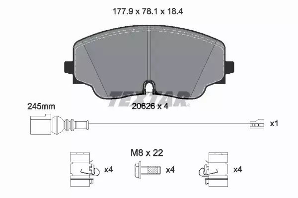 TEXTAR KLOCKI HAMULCOWE 2062601 