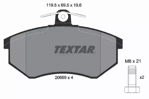 TEXTAR KLOCKI HAMULCOWE PRZÓD 2066921 