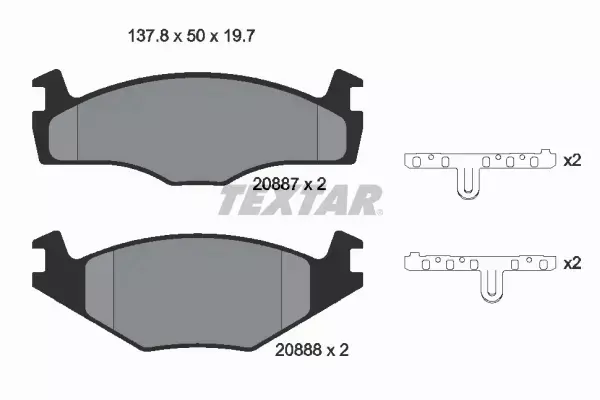 TEXTAR KLOCKI PRZÓD VW JETTA PASSAT SCIROCCO VENTO 